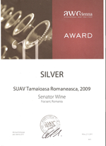 Suav Tamaioasa Romaneasca 2009, medaliat cu argint la AWC Vienna 2011, Austria